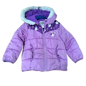 OshKosh B'gosh Lavender Star Hooded winter coat